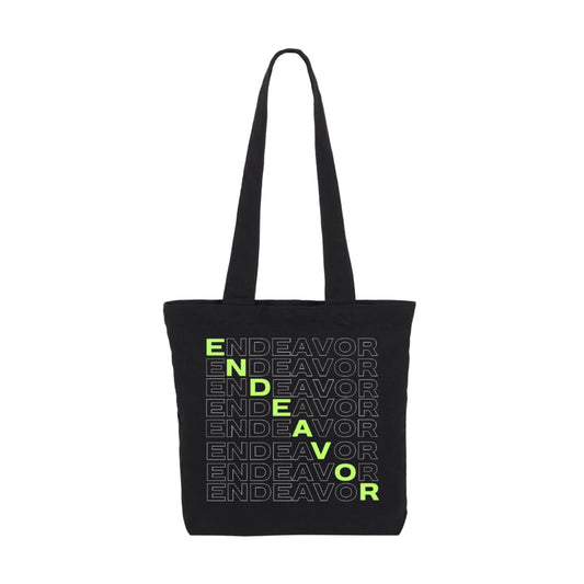 Neon Typographic Tote Bag – Bold Black Edition